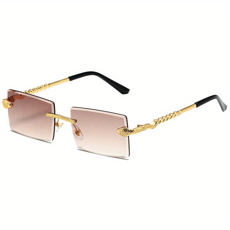 Men's Rimless Snake Leg Sunglasses UV Resistant