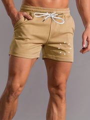 Men's Circle Print Shorts Summer Casual Wear Elastic Waist