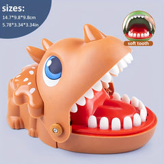 Colorful Dinosaur Finger Biting Toy Interactive Family Game Soft Tipped