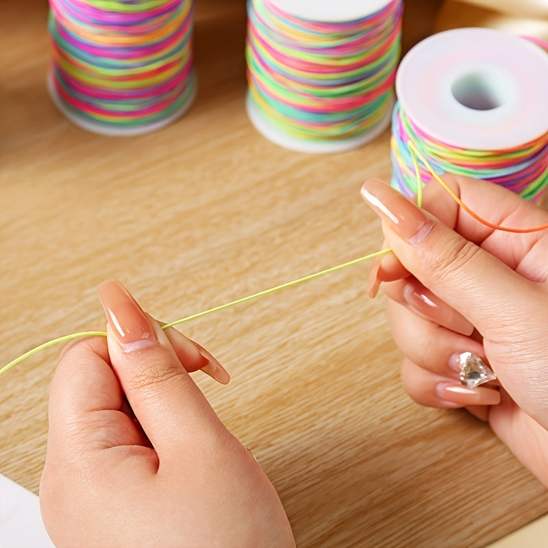 54 Yards 1mm Rainbow Elastic Cord Stretchy Bracelet String