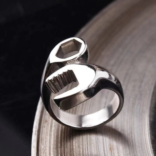Men's 3 Colors Wrench Spanner Ring Silver Golden