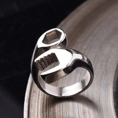 Men's 3 Colors Wrench Spanner Ring Silver Golden