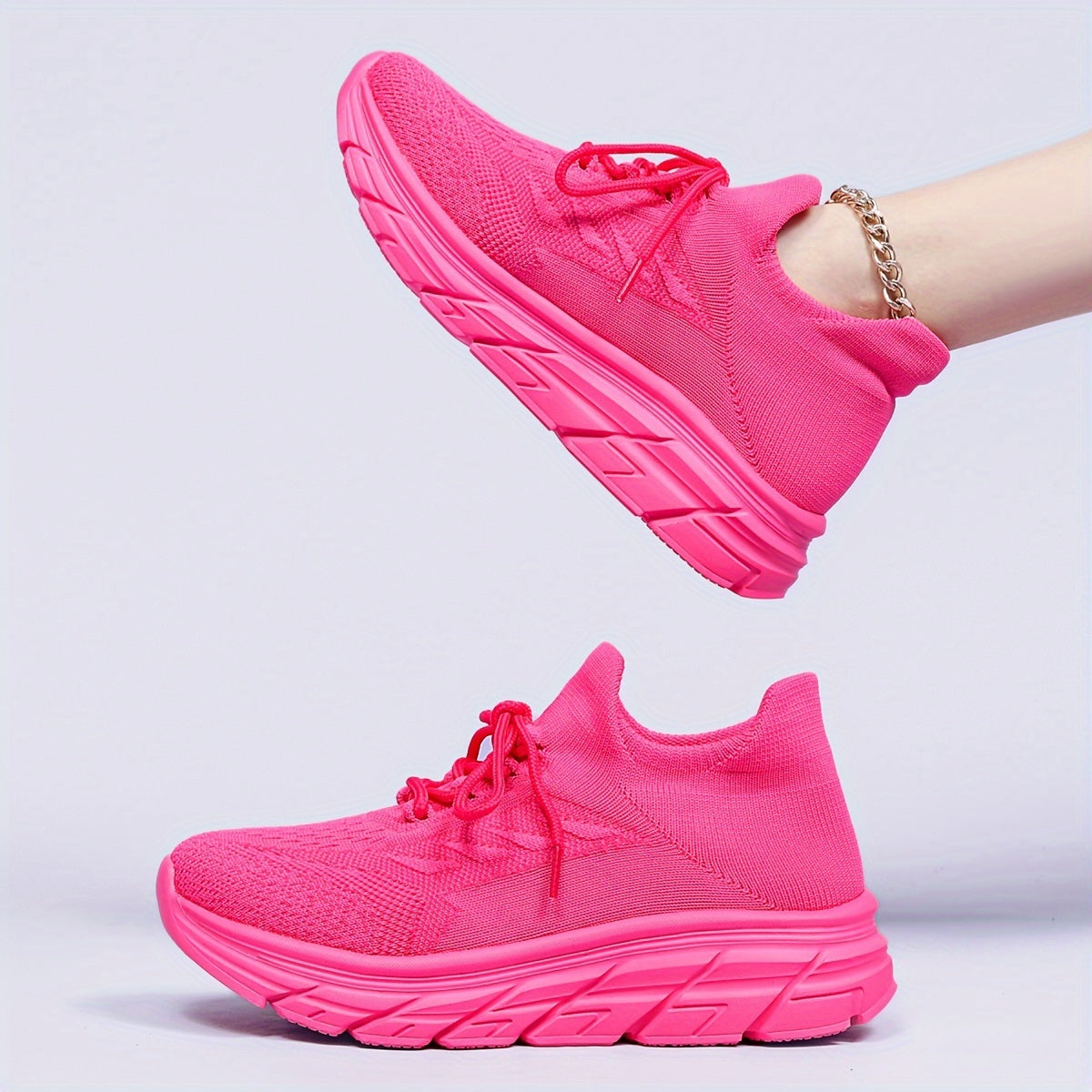 Women's Breathable Running Shoes Thick Bottom Athletic Sneakers
