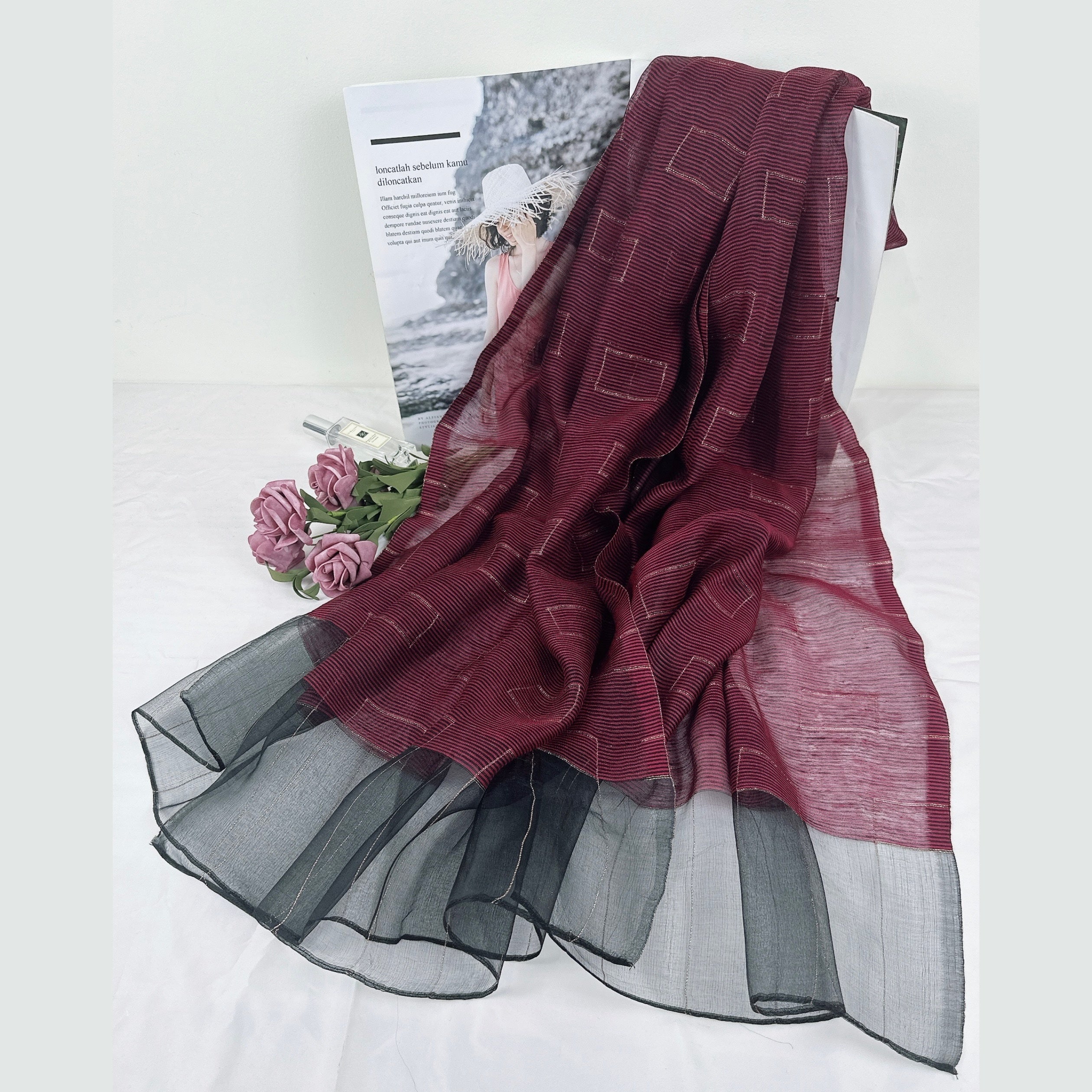 Thin Silk Scarf Breathable Sunproof Shawl for Spring & Summer