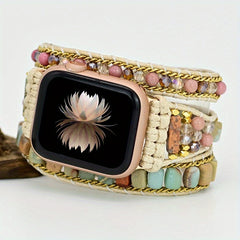 Bohemian Braided 3 Layers Red Pattern Watch Band