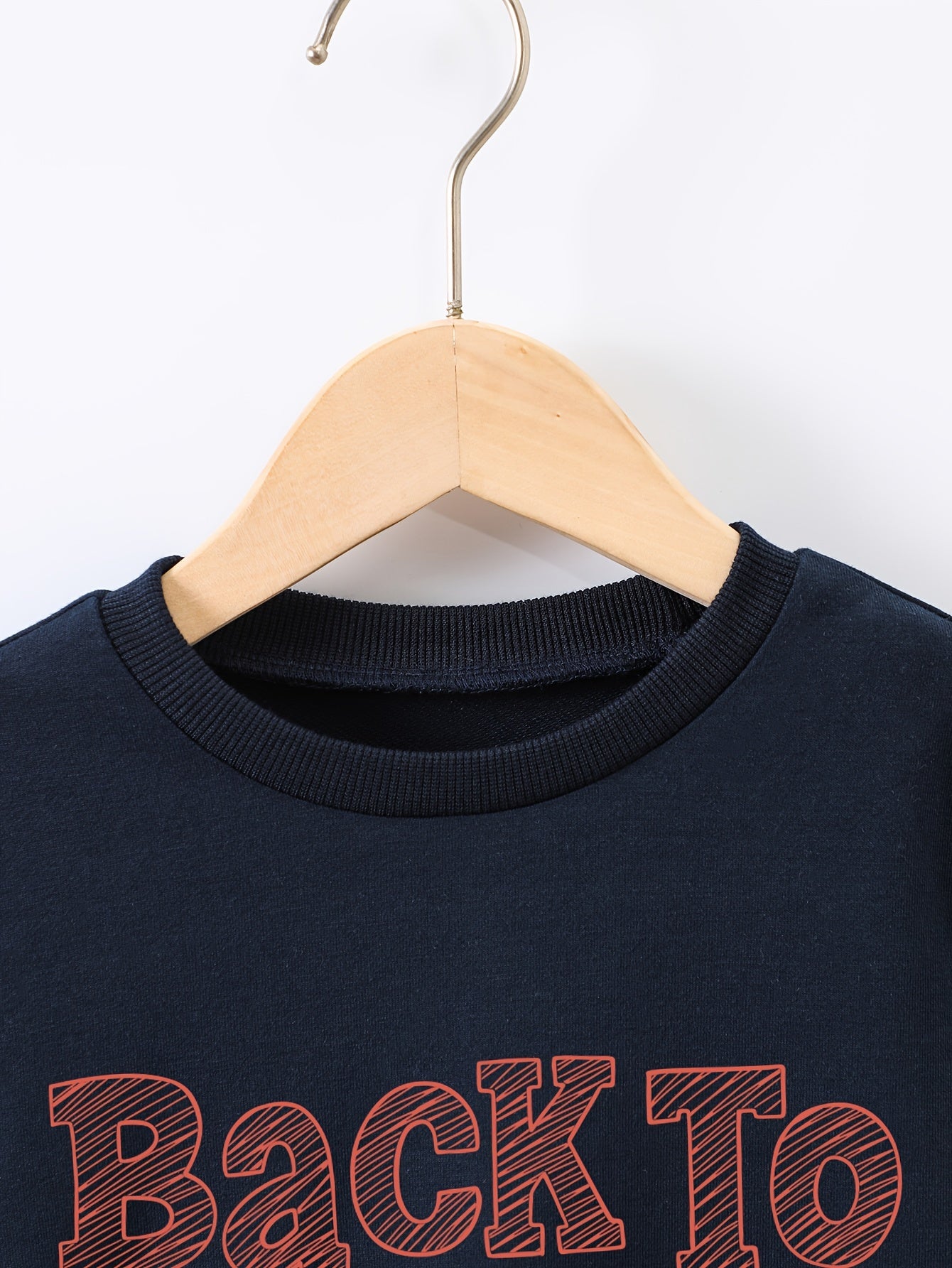 BACK TO SCHOOL Baby Boys Letter Print Sweatshirt