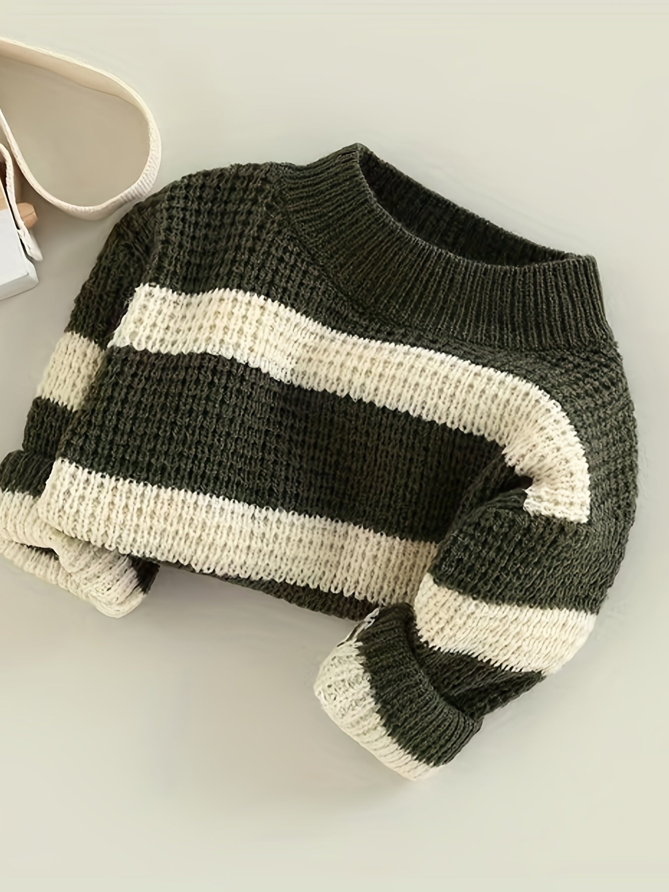 Casual Girls Round Neck Knitted Pullover Top
