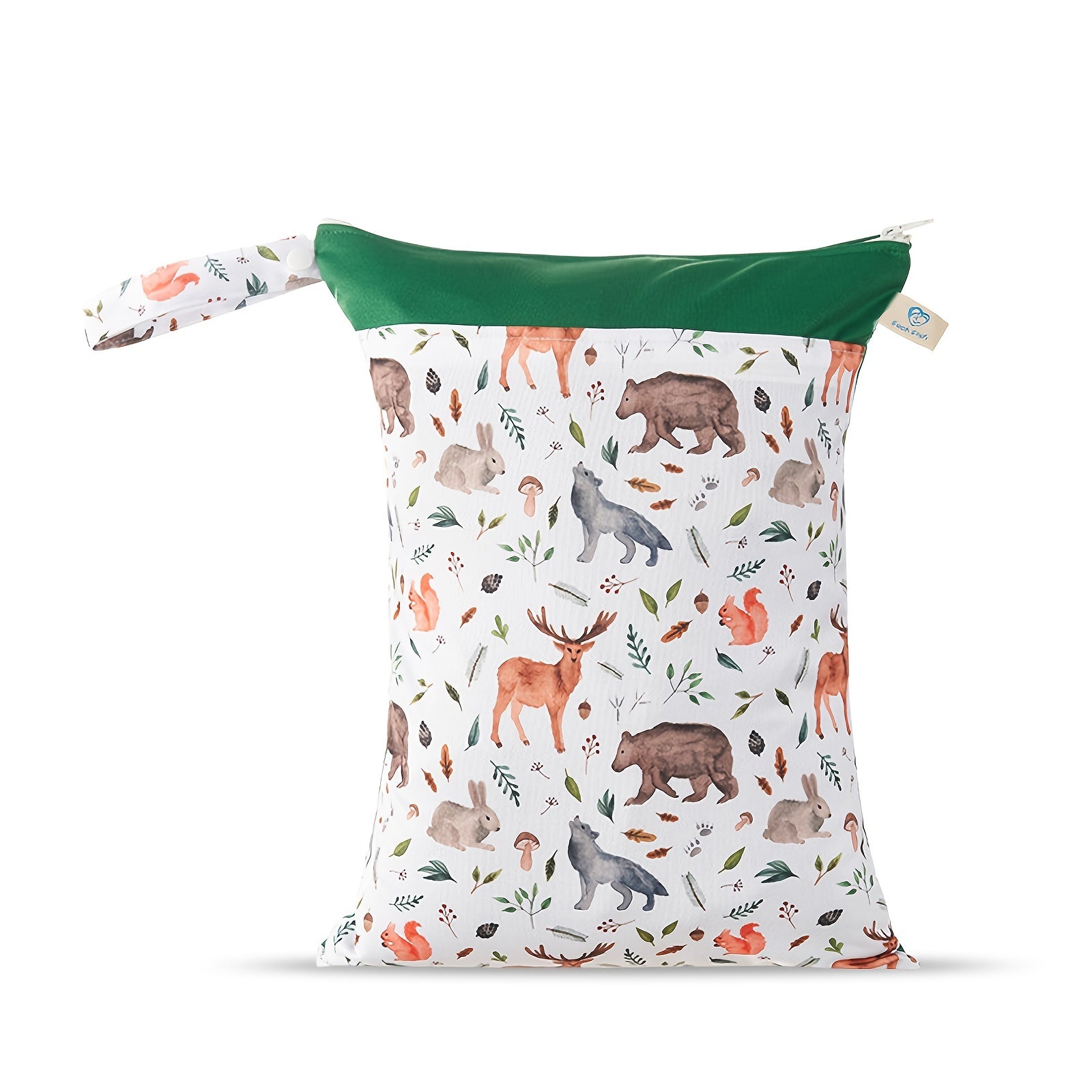 Wet Dry Bag Baby Cloth Diaper Nappy Washable Watercolor Animals