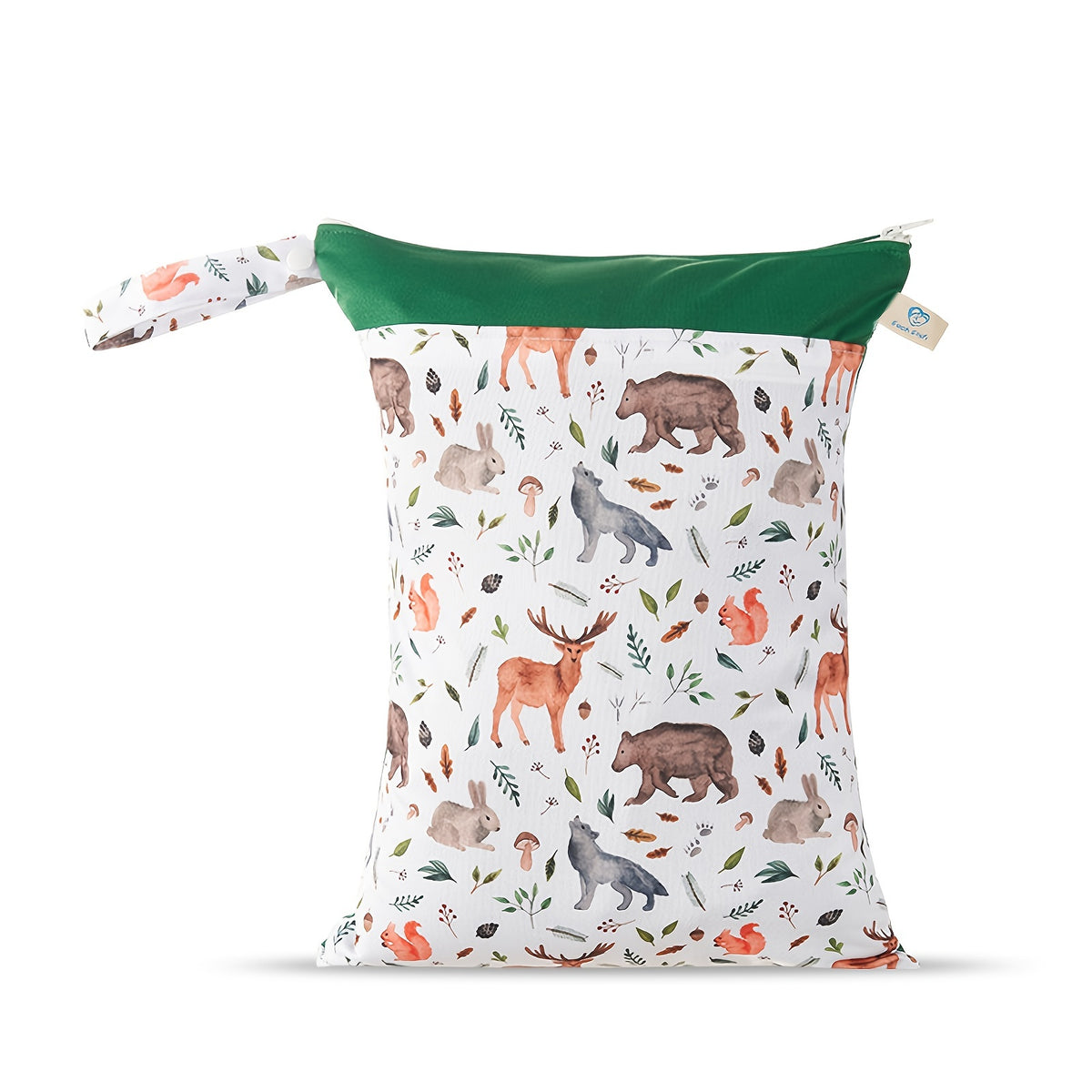 Wet Dry Bag Baby Cloth Diaper Nappy Washable Watercolor Animals