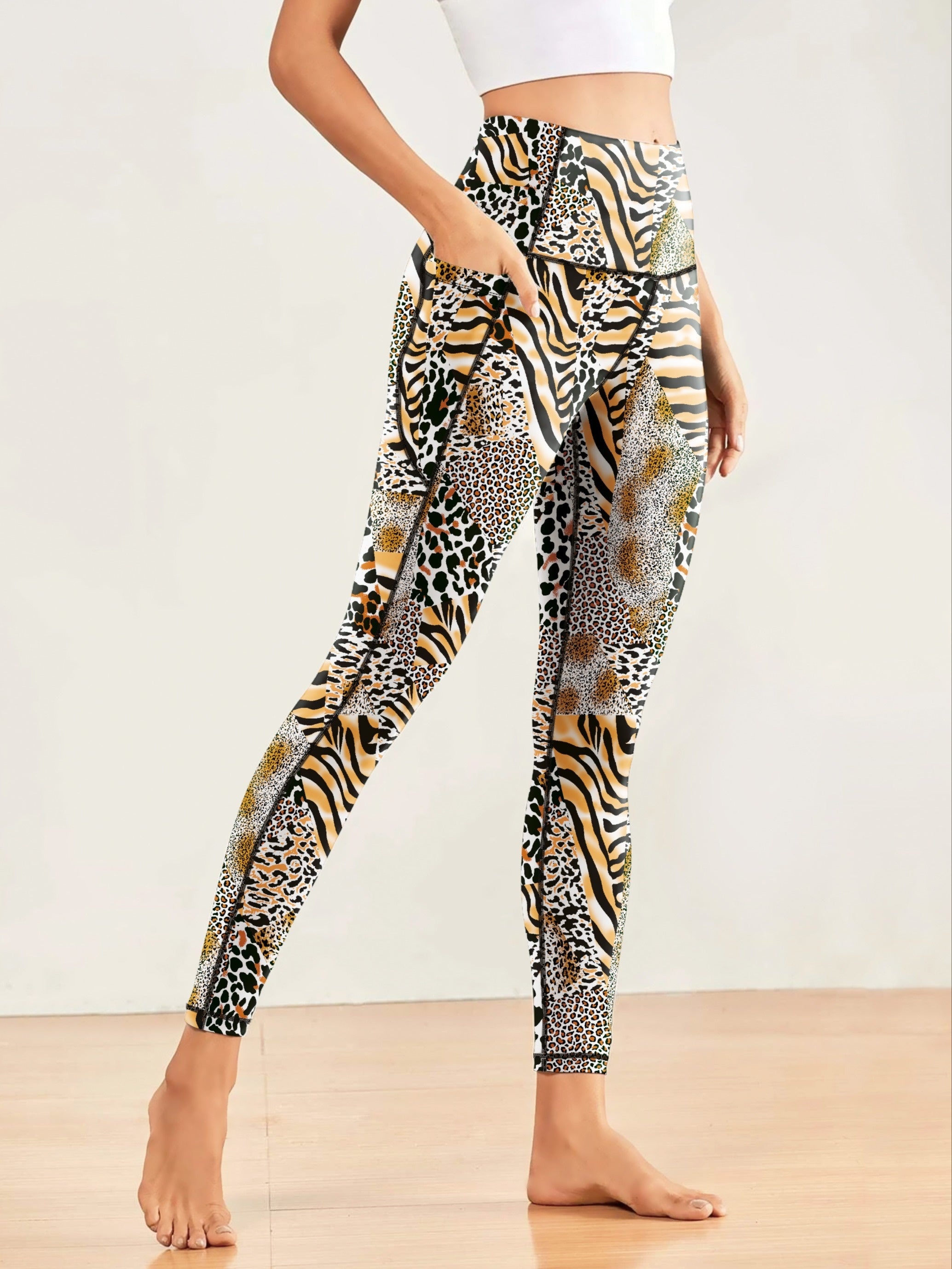 Slim Fit Yoga Pants With Pocket High Elastic Leggings Women's Activewear