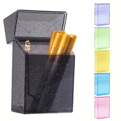 Shining Cigarette Case 20 Capacity Storage Box Clear Photo Postcard Holder