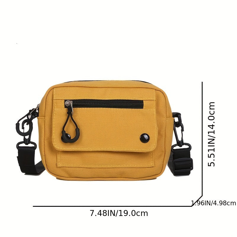 Casual Square Shoulder Bag Zipper Crossbody Bag Women's Purse