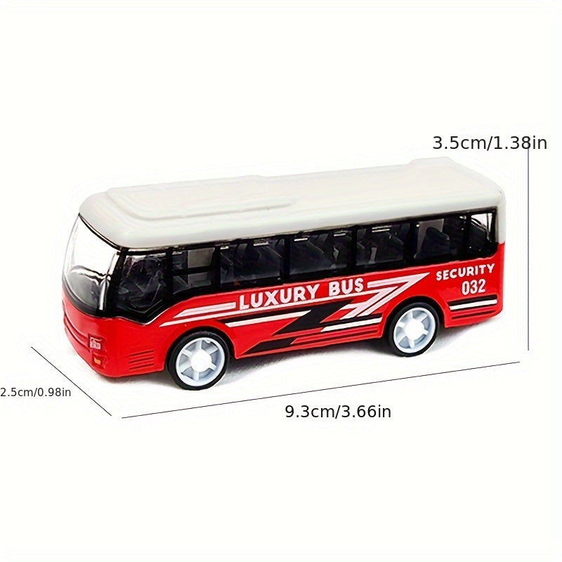 Alloy School Bus Toy Car Model Pull Back Simulation Vehicle