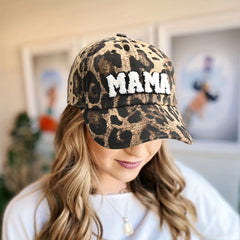 Leopard Print Baseball Cap Label Patch Lightweight Sun Hat