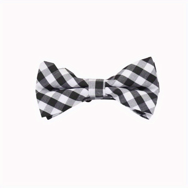 Kids Checkered Striped Bow Tie - Handsome Boys Bow Tie