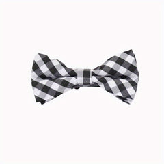 Kids Checkered Striped Bow Tie - Handsome Boys Bow Tie