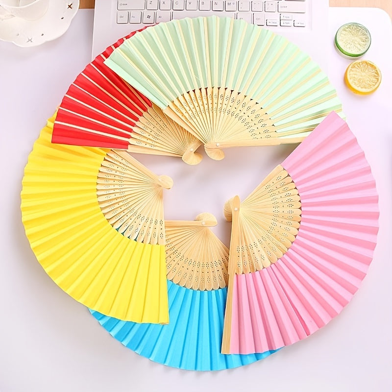 Chinese Style Paper Fan Painting DIY Supplies 1pc