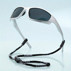Y2K Wrap Around Sports Sunglasses UV400 Sun Shades with Strap