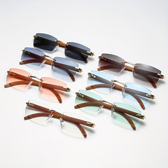 Men's Rimless Sunglasses UV Protection Decorative Sunglasses