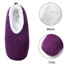 Plush Lined Ankle Socks Soft & Warm Low Cut Socks Women's Stockings