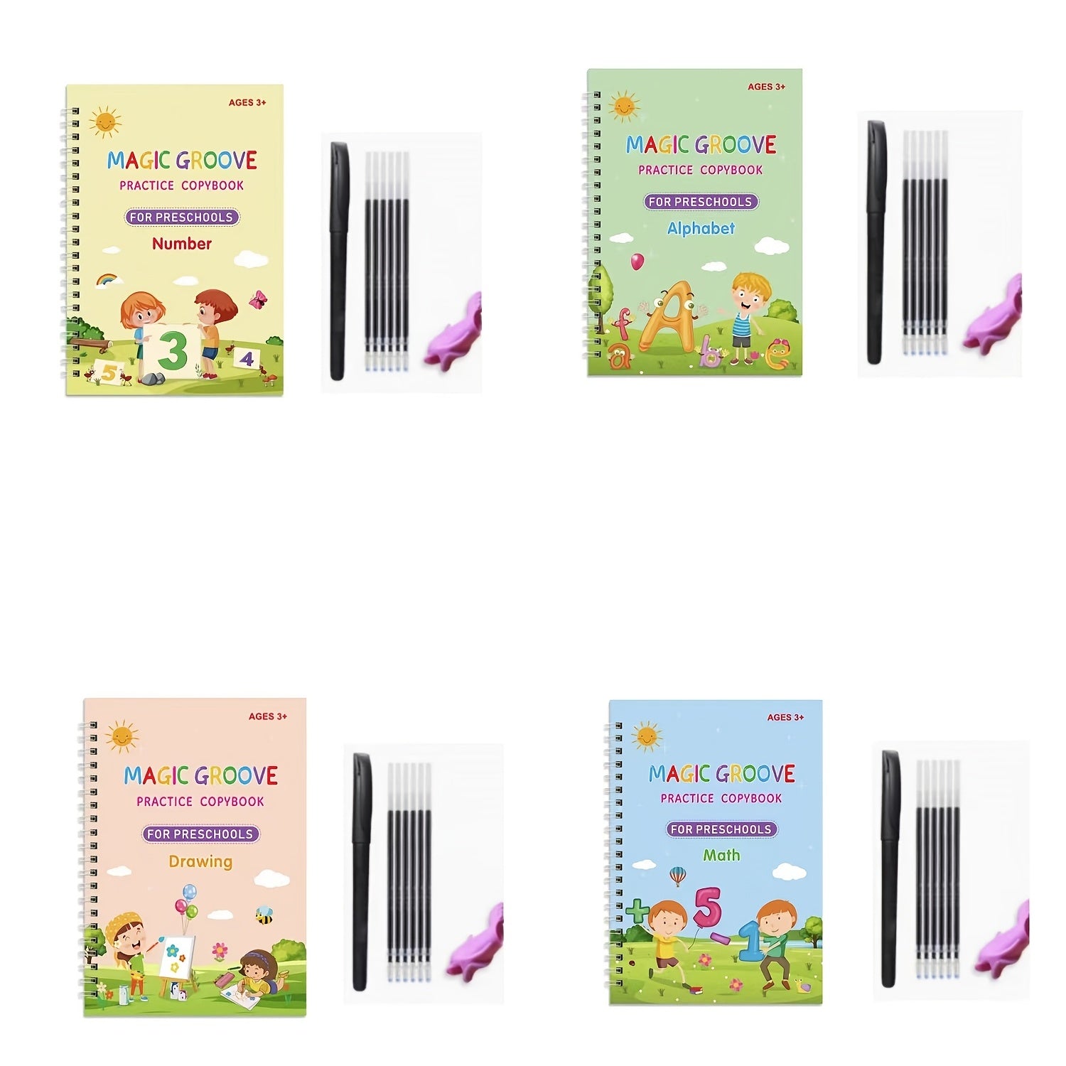 Reusable Handwriting Workbook for Kids - Alphabet & Writing Practice Book