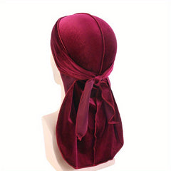 Men Velvet Durags Bandana Turban Du Rag Headwrap Headband Pirate Hat