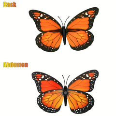 10pcs Orange Artificial Butterfly Wall Wedding Decorations