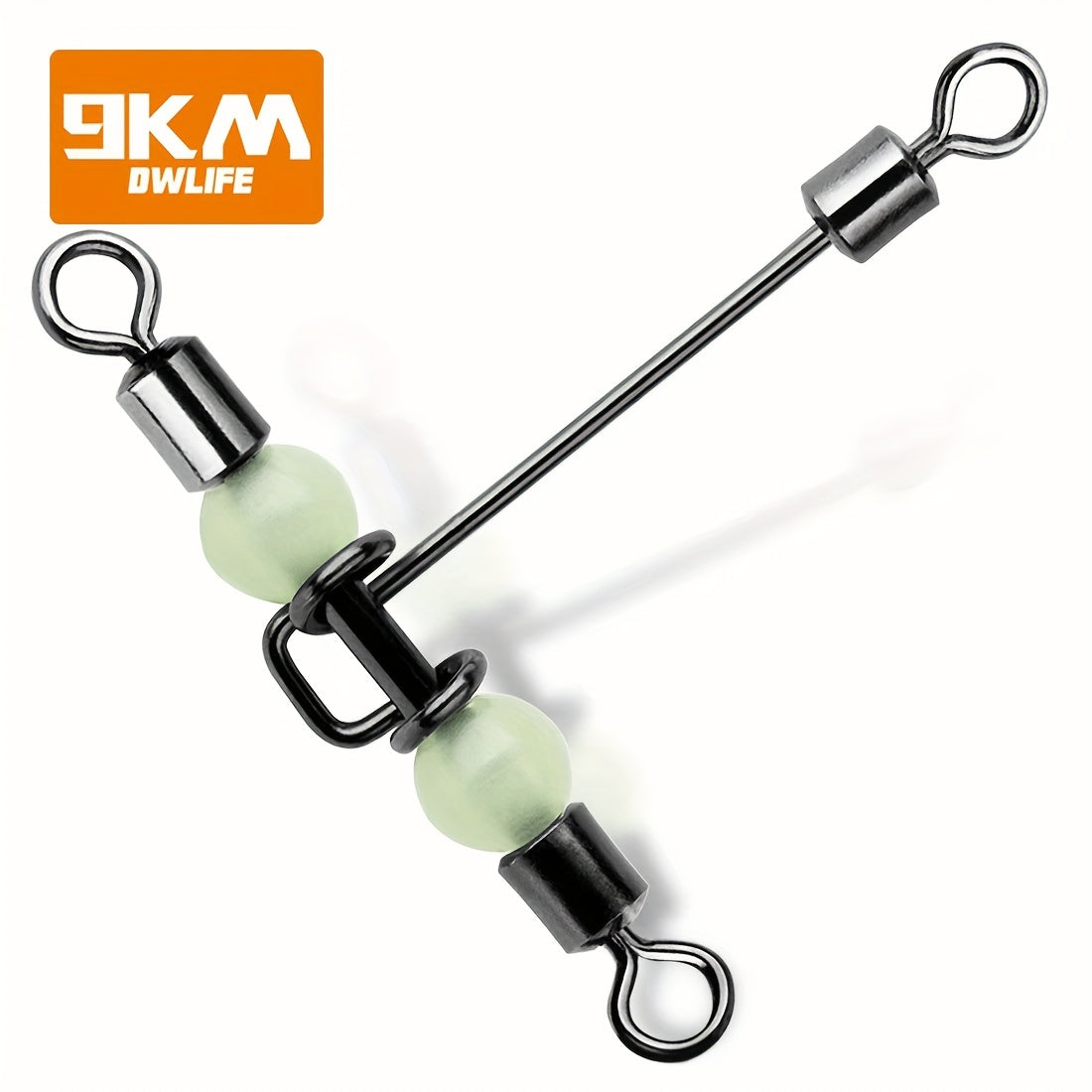 15pcs 3 Way Swivels Stainless Steel T Shape Fishing Barrel