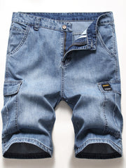 Cargo Denim Shorts Men s Classic Distressed Street Style Shorts
