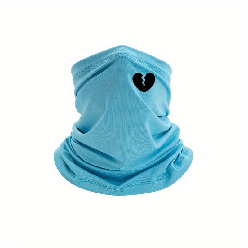 Broken Heart Print Mask Unisex Windproof Neck Gaiter