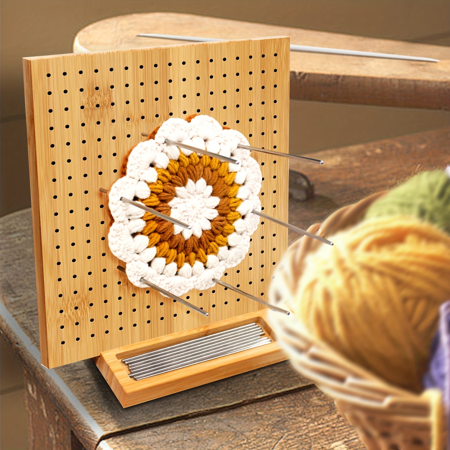 Crochet Blocking Board with Stainless Steel Stick Pins