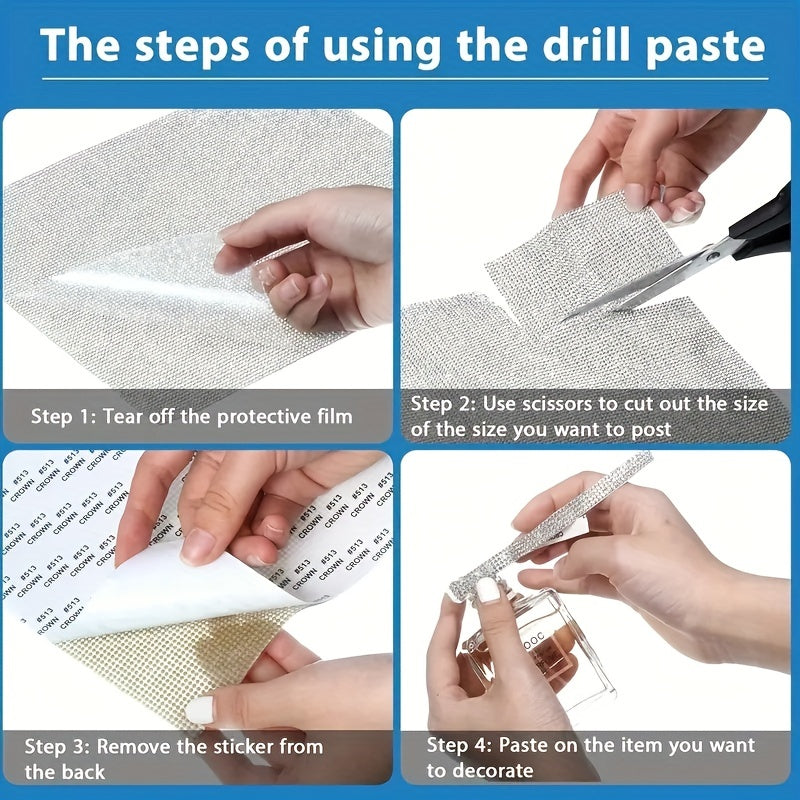 Crystal Drill Sticker DIY Self Adhesive Decoration
