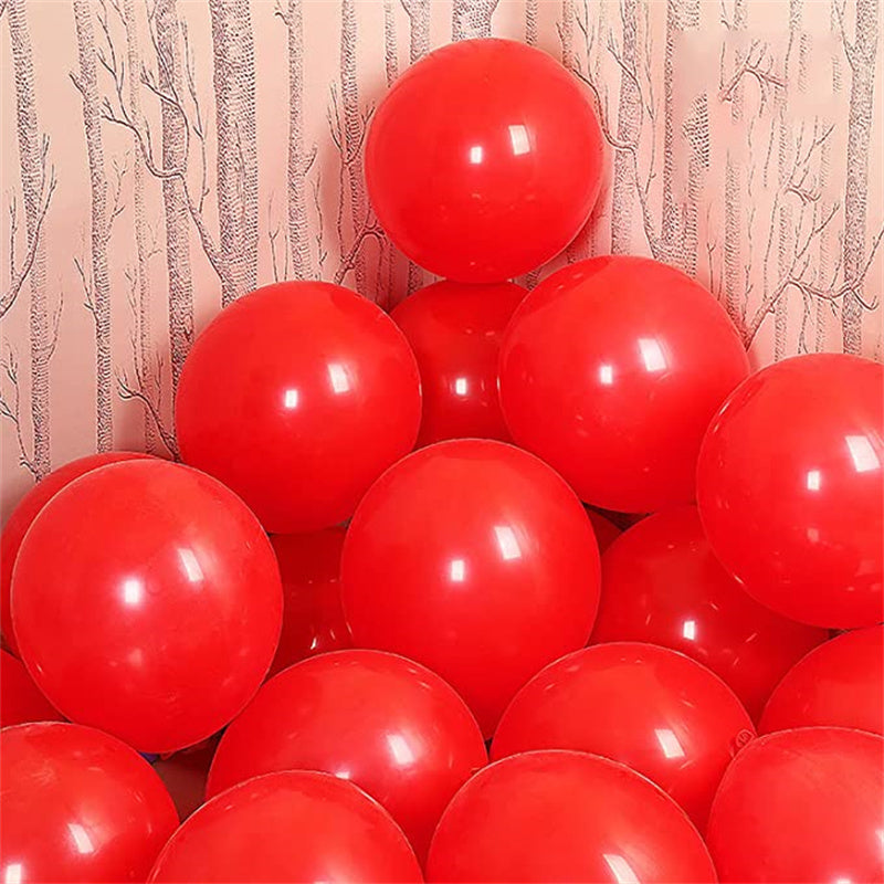 30pcs 10 inch Matte Latex Balloons with Ribbons for Party Decorations