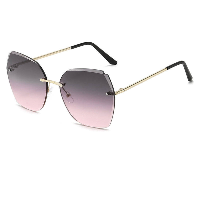 Large Rimless Sunglasses Anti Glare UV400