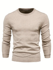 Men's Knitted Sweater Warm Crew Neck Pullover