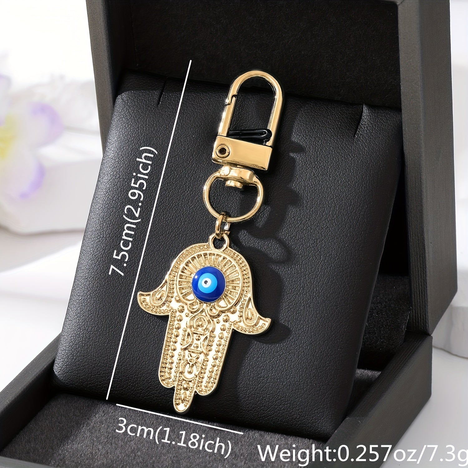 Zircon Evil Eye Keychain Fatima Bag Car Key Accessories