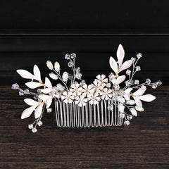 Faux Pearl Crystal Hair Combs for Bride Wedding