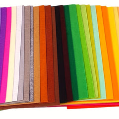 20 40pcs Nonwoven Multicolor Felt Fabric Patchwork Bundles for Scrapbooking DIY