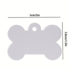 5pcs Aluminum Sublimation Print Blank Pet Tag - Double Side Printing