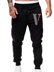 Men's Graphic Print Drawstring Sweatpants With Pockets