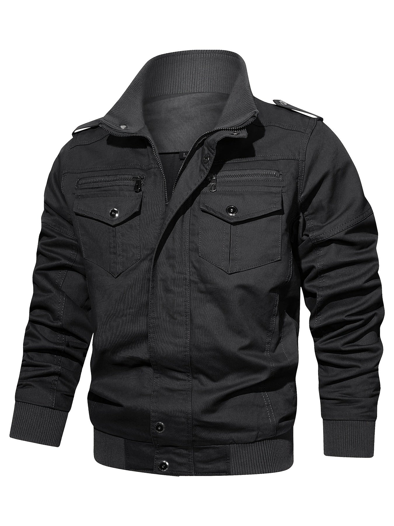 Men's Winter Thicken Military Jacket Casual Stand Collar Windbreaker Coat