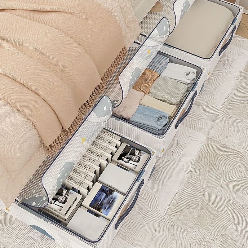 Waterproof PVC Underbed Storage Bag Clothes Blanket Organizer Dustproof Quilt