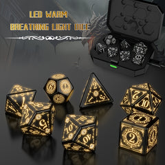 7pcs Rechargeable LED Dice Set Warm Breathing Light Board Game
