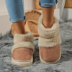 Thermal Lined Faux Suede Snow Boots for Women