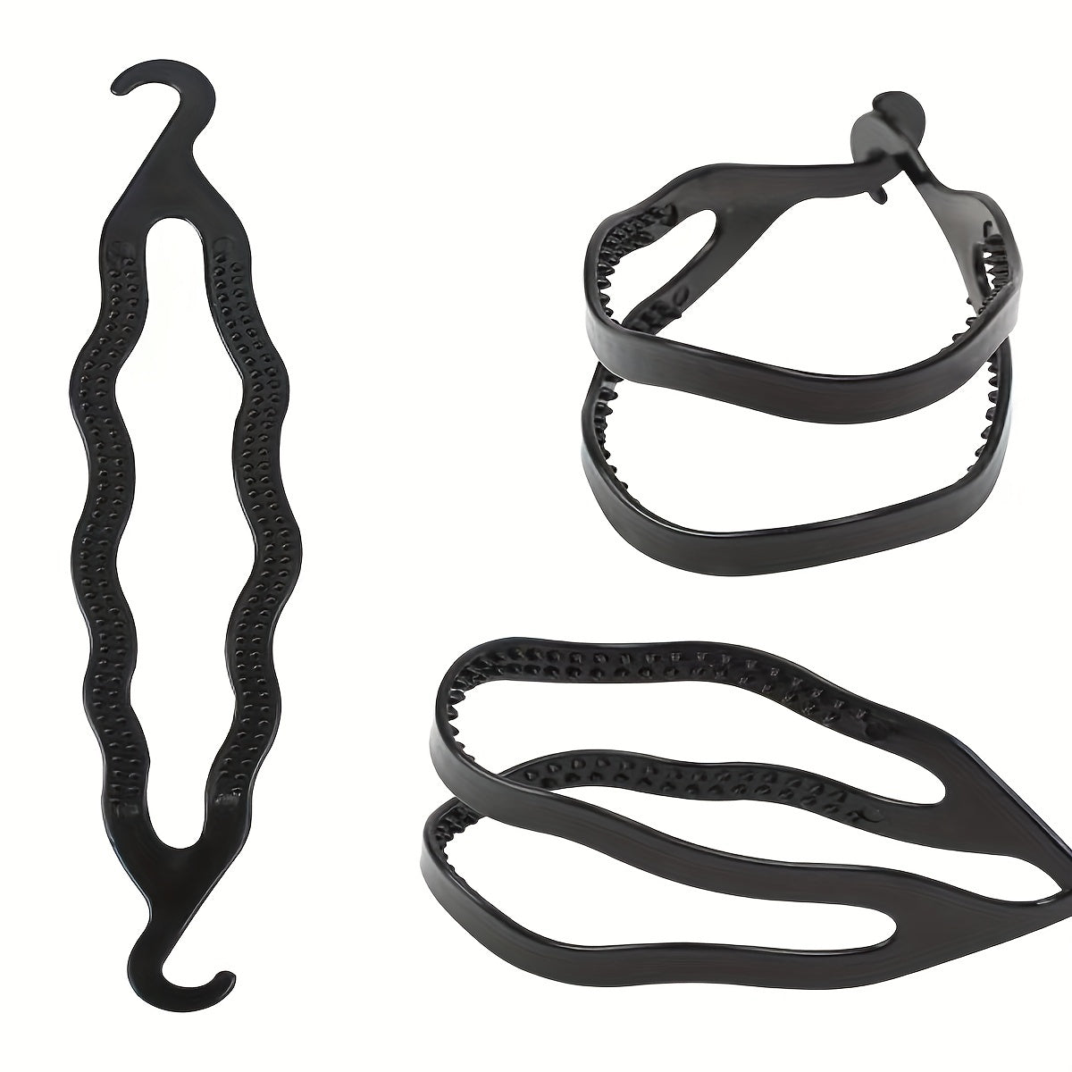 2pcs Plastic Bun Maker Hair Curler Holders Roll Bun Styler Twist Braid Maker
