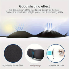 Blackout Sleep Eye Mask 3D Contoured Blindfold Adjustable Strap