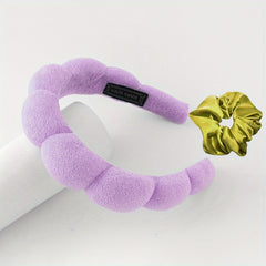 2pcs Velvet Twist Headband Ponytail Hair Rope Female