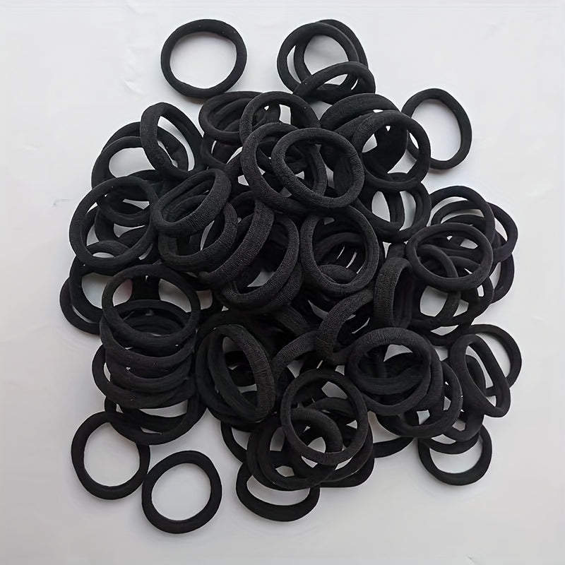 100pcs Seamless Elastic Hair Ties Rubber Hair Bands