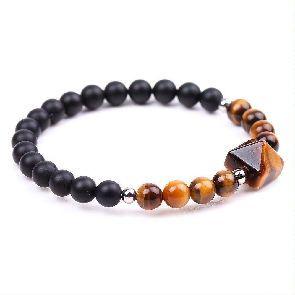 Vintage Tiger Eye Stone Amethyst Turquoise Bracelet