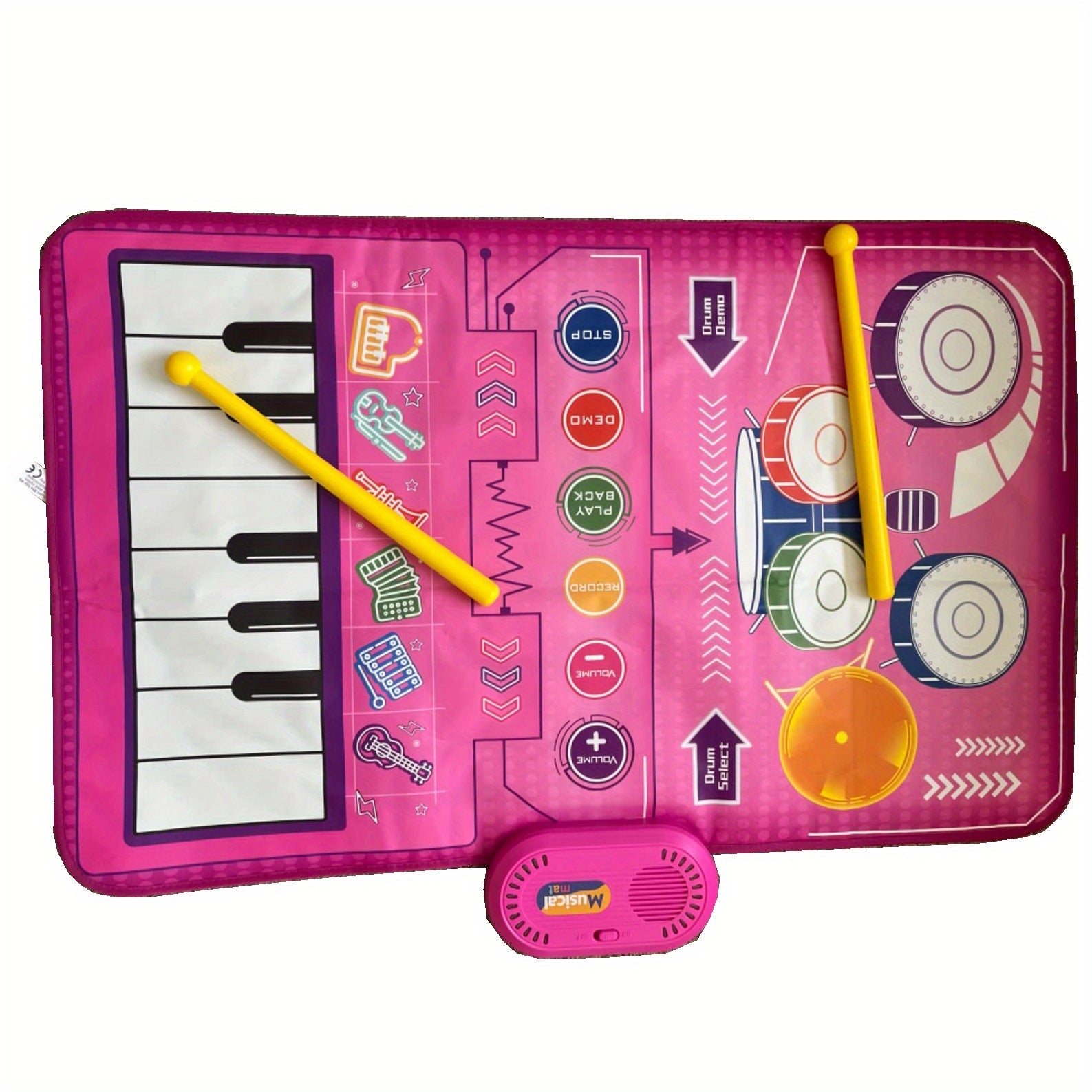 2 in 1 Baby Piano Keyboard & Drum Floor Mat